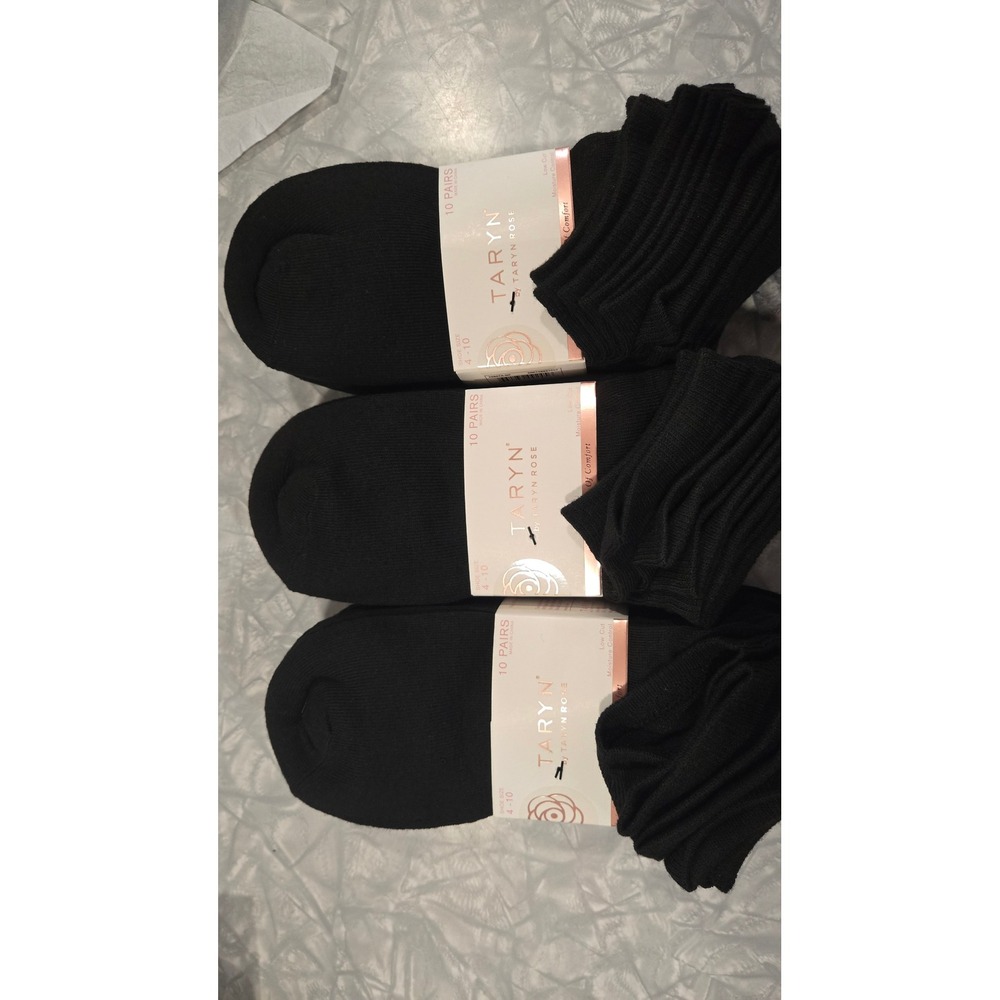 Taryn by Taryn Rose – 30 Pair Black Low-Cut Socks Bundle (NWT)‎
